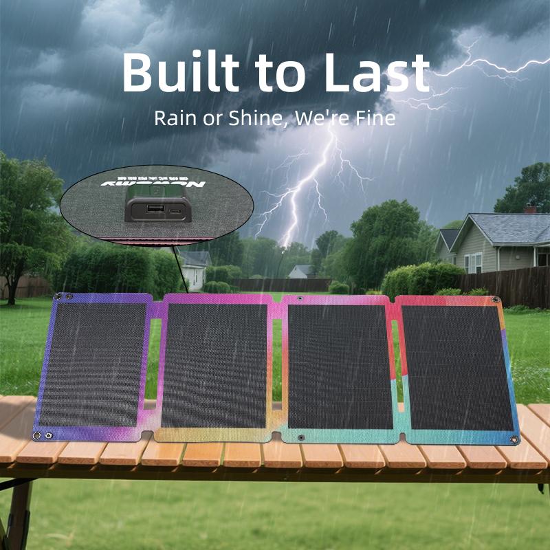 Newsmy A30 33W 4‑Fold Portable Solar Panel IP67 Waterproof Monocrystalline Silicon Solar Charger USB‑A Type‑C for Camping Hiking Travel