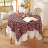 Rural Style Circular Tablecloth Tea Table Cover Cloth Round Tablecloth Dining Table Cloth Table Cloth Decorative Cloth Cover Cloth