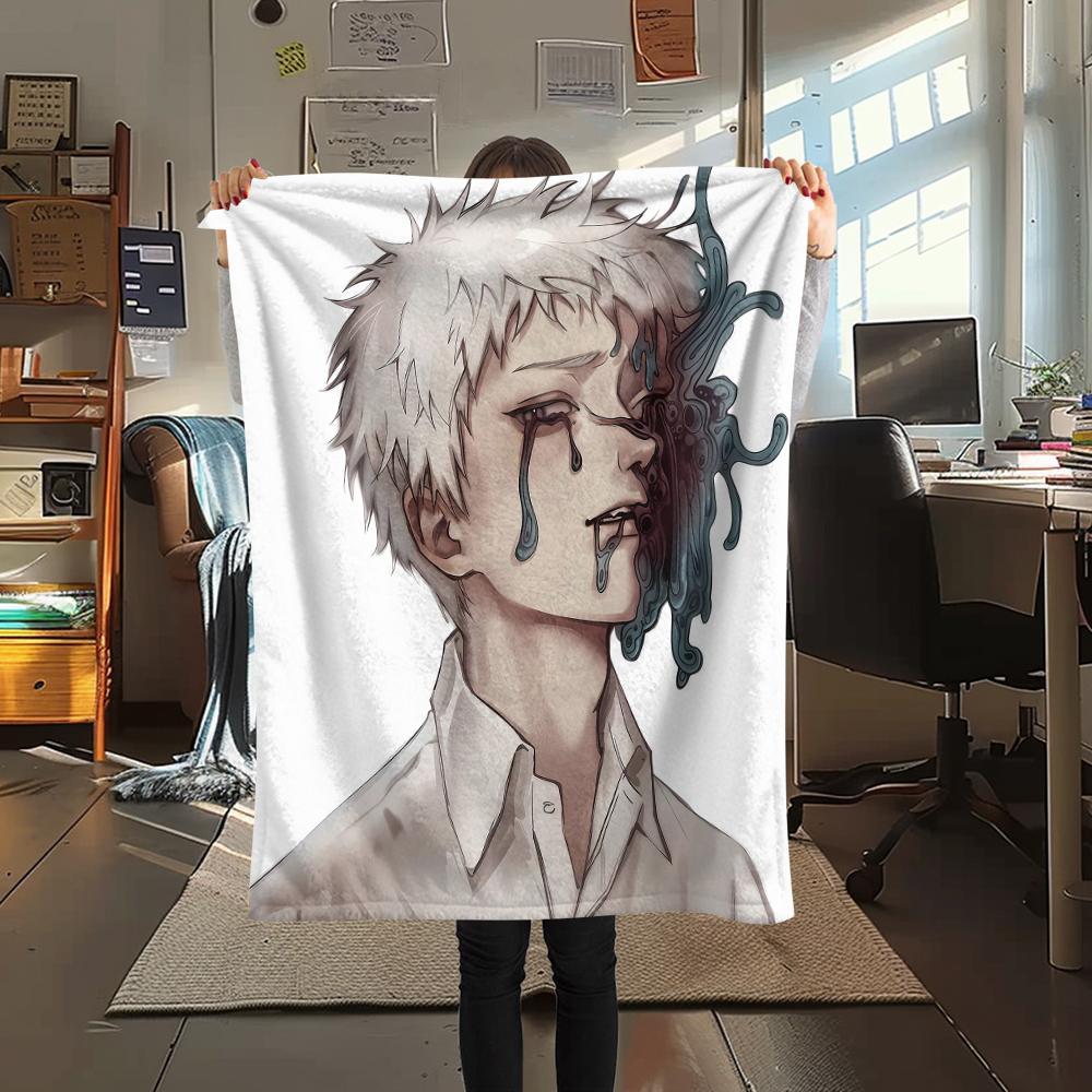 1PC The Summer Hikaru Died Print Flannel Blanket, High quality All Seasons, Home Decor, Warmth and Comfort, Perfect for Christmas Gifts