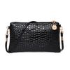 Patent Leather Bag Trendy Shoulder Bag  Women's Japanese and Korean Coin Bag  Crocodile Pattern Crossbody Bag  Mobile Phone Coin Wallet