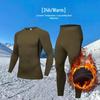 Men's Plus Velvet Thermal Underwear Set: Breathable, Sweat-Wicking, Quick-Drying Base Layer for Cycling, Skiing, Mountaineering.
