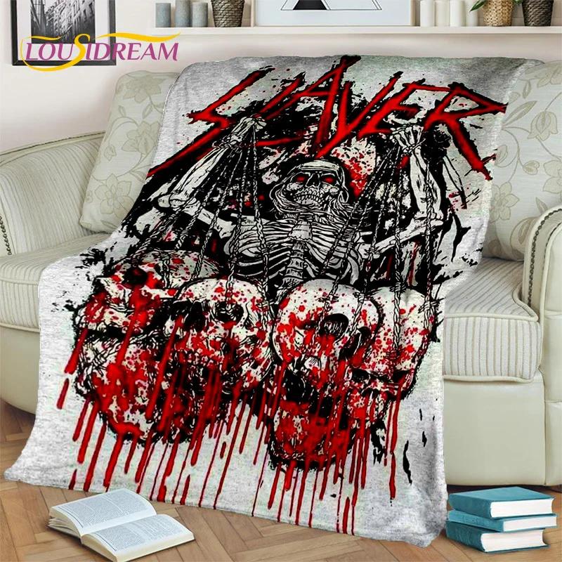 Heavy Metal Band Slayer Rock Blanket,Soft Throw Blanket for Home Bedroom Bed Sofa Picnic Travel Office Rest Cover Blanket Kids