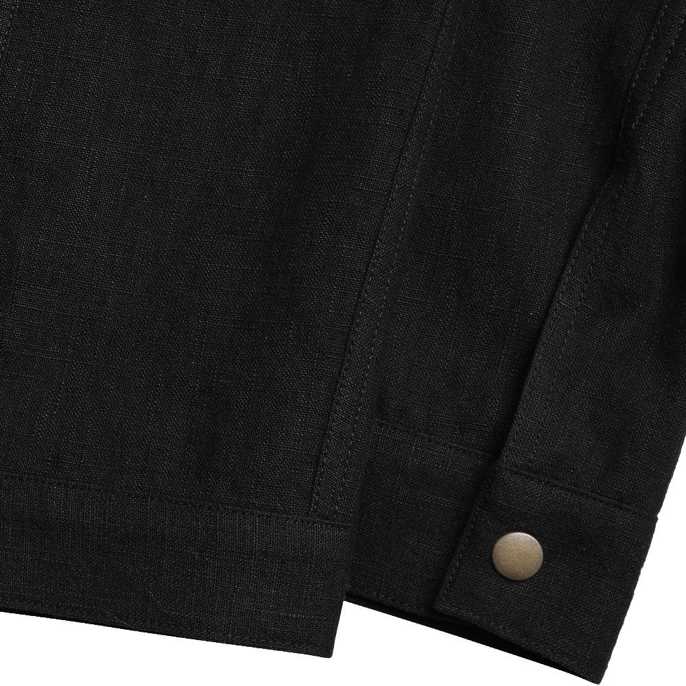 Sortie Type-2 Linen Trucker Jacket (Black)