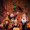 Indoor Outdoor Halloween Sign Happy Welcome Witch Legs Hat Hanging Wooden Wall Decor Durable Art Rustic Front Door Hanger for Porch Vivid Color