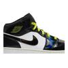 Air Jordan 1 Mid SE Grade School 'Black Cyber' (Unisex) Black / Cyber-White-Mystic Green Kids' Basketball Shoes BQ6931 003