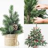 Artificial Needle Branch Greening Plant Tree Christmas Floral Arrangement Fake Christmas Greening Christmas Winter Wreath Garland Home Wedding Indoor
