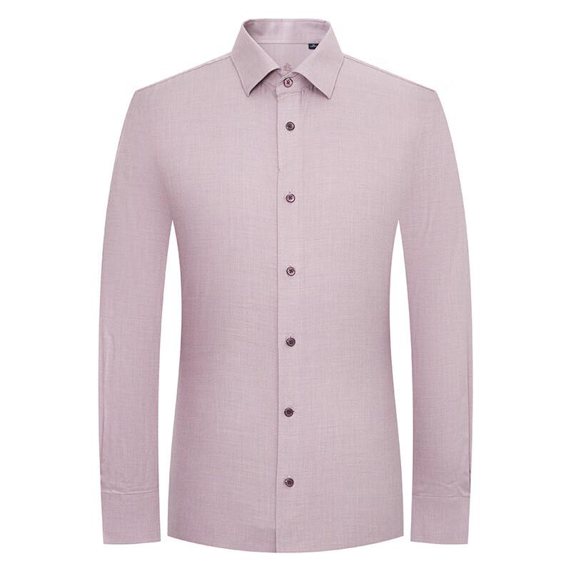 Baoxiniao Men's Formal Long-Sleeve Straight Fit Shirt