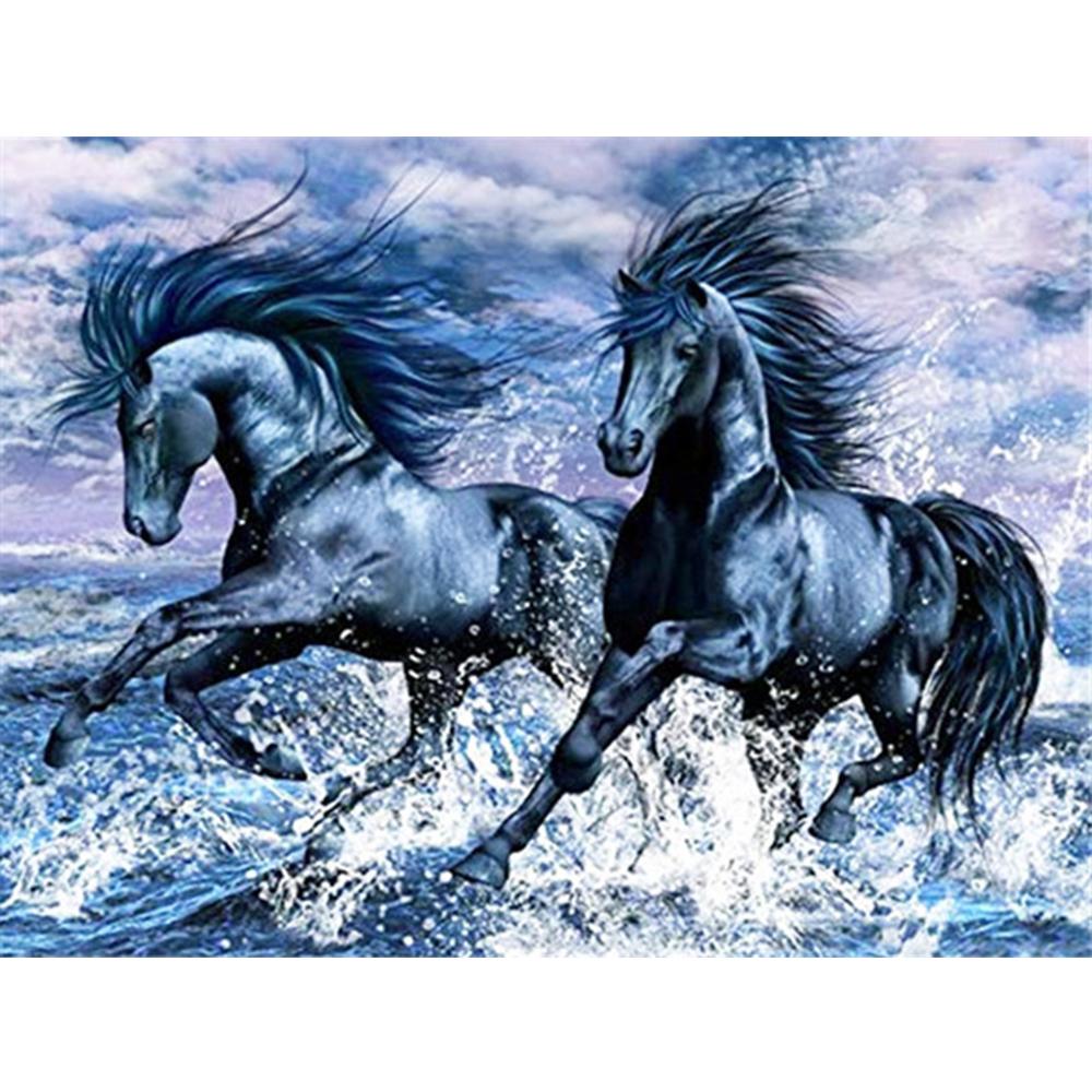 Diamond Painting Kit 5D Paesaggio Mare 20x30cm - Quadro Completo Fai Da Te Con Tela, Strass, Penna E Vassoio, Decorazione Parete