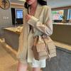 Large Capacity Drawstring Bucket Bag, Multi-pocket Shoulder Bag, Casual Handbag