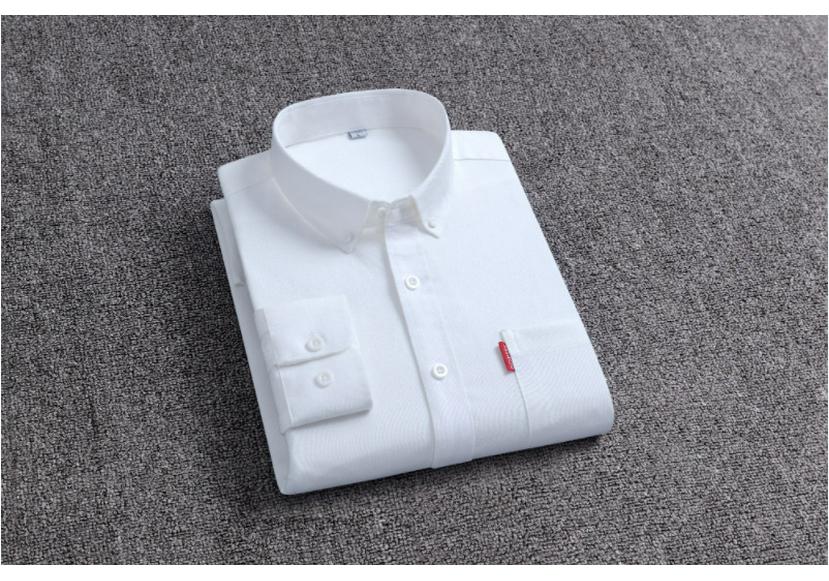 Men's Long Sleeve Business Casual Oxford Shirt