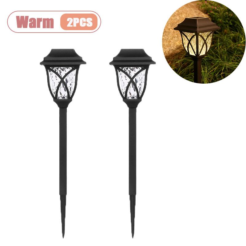 1-8PCS Solar Vintage Pathway Light Outdoor Waterproof LED Stake Lamp for Garden Lawn Villa Decoration Courtyard Ambient Lighting