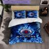 Biancheria da letto a tema Rangers FC Set 3 Pezzi Copripiumino Biancheria da letto Decorativa Per Stanza Adolescenti Decorazione Casa