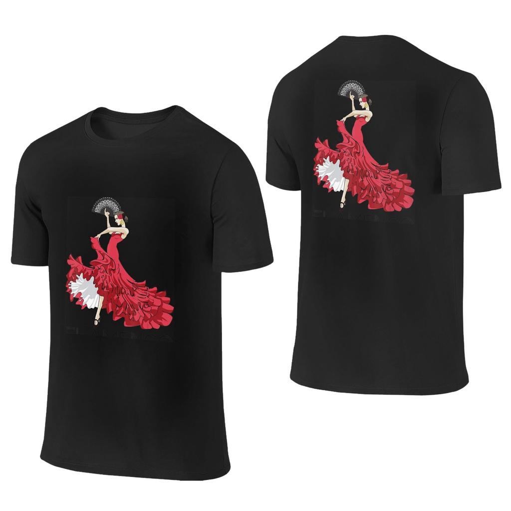 100 Cotton FlaUnisexco Dancer Spain TShirt Unisexs Double Sided T Shirt Unisex Crew Neck Summer Shirts Tops S6XL