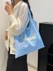Urban Casual Nylon Letter Design Tote Bag Spacious For Work And Casual Outings