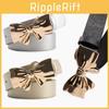 Highquality Pu Female Belt With Metal Bow Knot Buckle For Fashion And Versatile Style