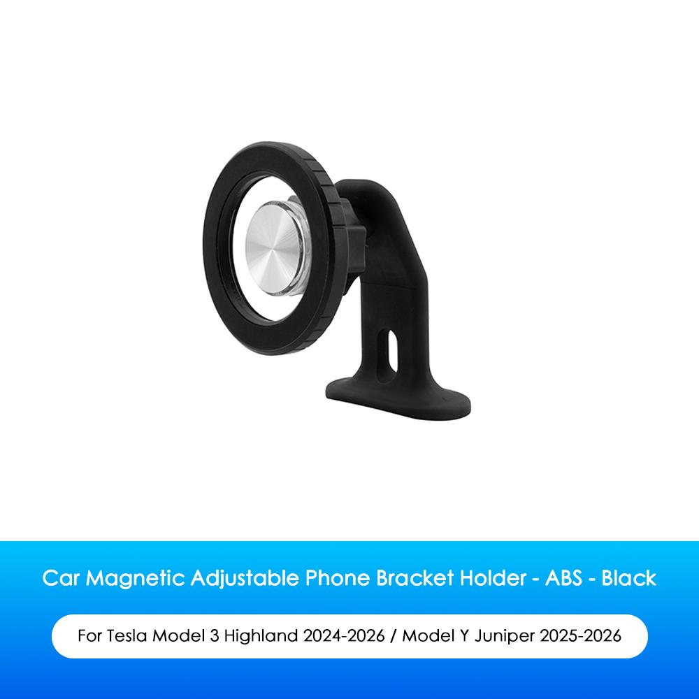 Heenvn For Tesla Model Y Juniper 2025 2026 Model 3 Highland Car Magnetic Adjustable Phone Bracket ABS Vibration Proof Holder