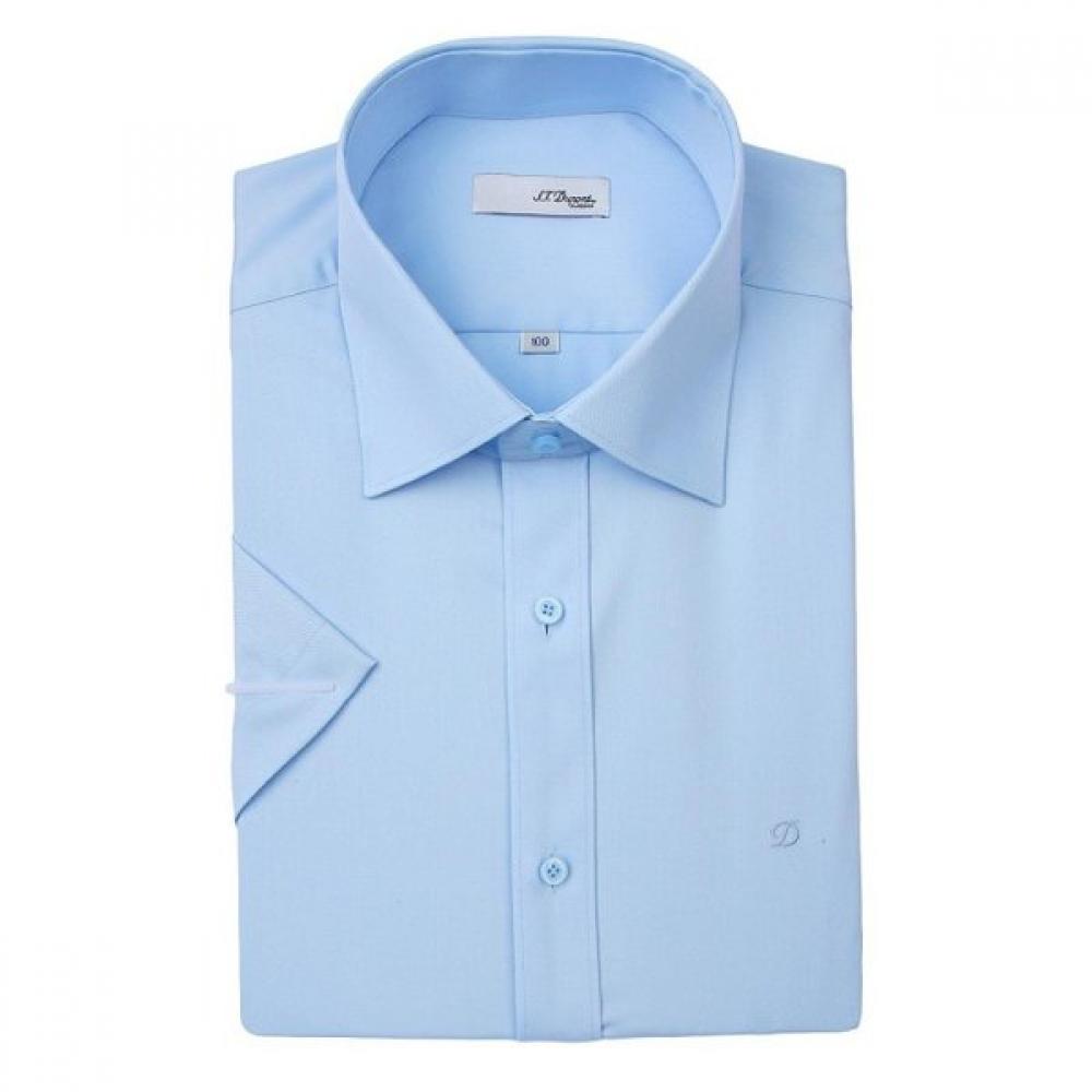 S.t. Dupont Men S Stretch Short Sleeve Slim Fit Shirt Se6mm21hS302Sbu SE6MM302BU/95
