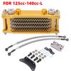 Motorcycle Oil Cooling Cooler Radiator Oil Cooler Set For 50 70 90 110 125 140cc Dirt Bike Monkey Bike DAX Pocket Bike ATV Motor