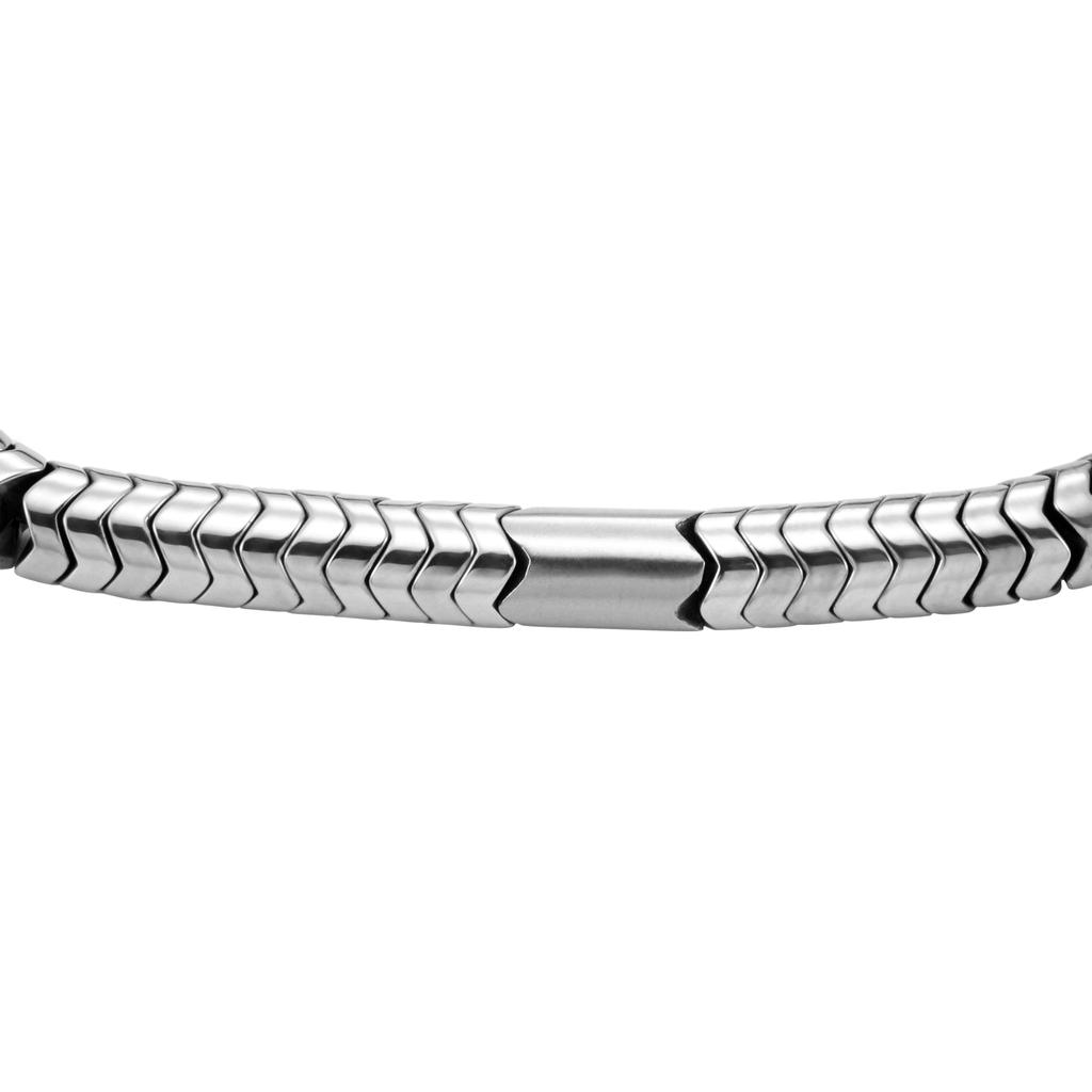Skagen PELLE Hematite Bead SKJM0236040 Women's Silver-Tone Bracelet,