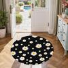 Flower Round Carpet Suitable for Living Rooms Balcony Dormitory Study room Antislip Round Carpet Decorate Offices Perfect Gift for Friends Family