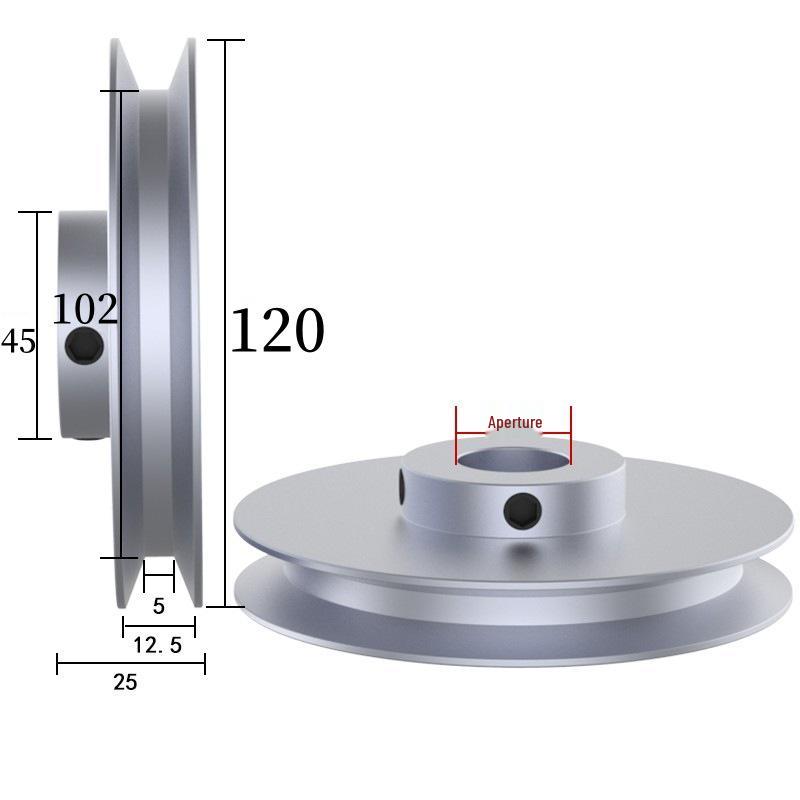 A-Type Aluminum Alloy Single Groove V-Belt Pulley for Motor Spindle Transmission
