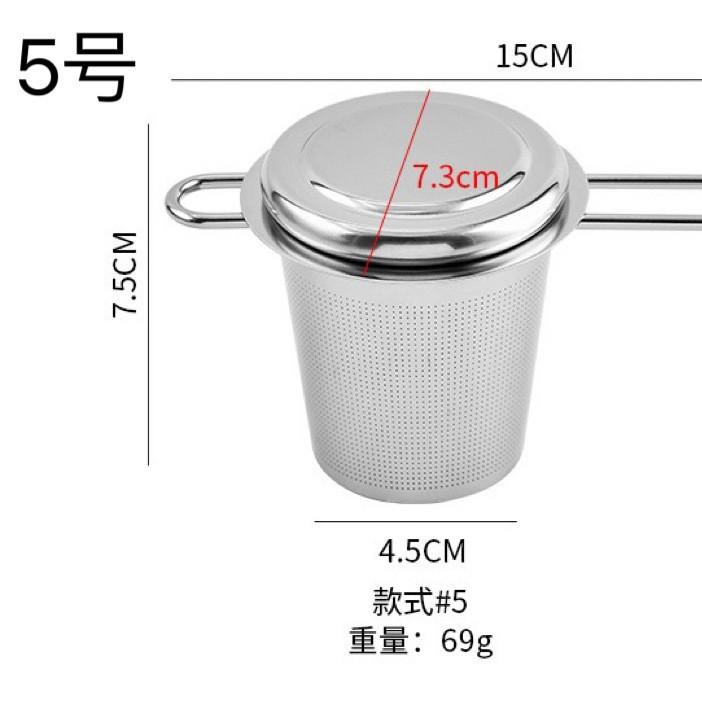 Mesh Tea Infuser Reusable Strainer Stainless Steel Teapot Loose Leaf Spice Filter Equipment Leak Double Handles