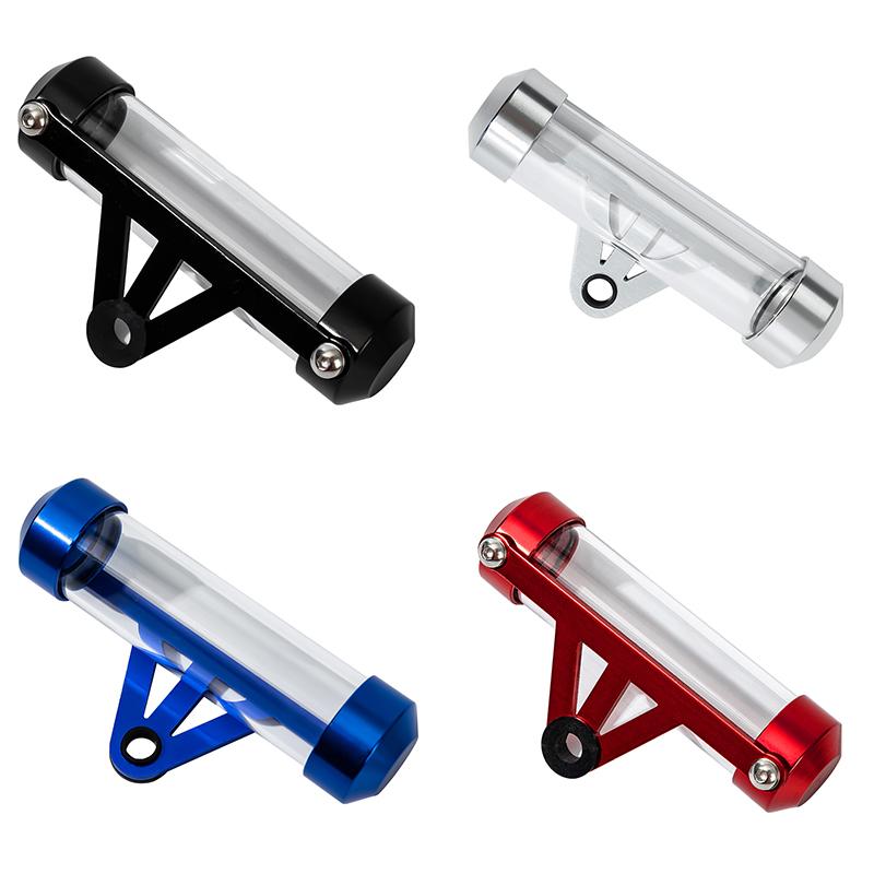 Motorcycle Tube Tax Disc Waterproof Aluminium Acrylic Motorbike Cylindrical Scooter Tube Tax Disc Holder Motorcycle Accessories