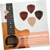 Ibasenice 4-Piece Wooden Guitar Picks with a Concave Design for Easy Grip, Suitable for Electric and Acoustic Guitars, Made from Rich Bass Wood