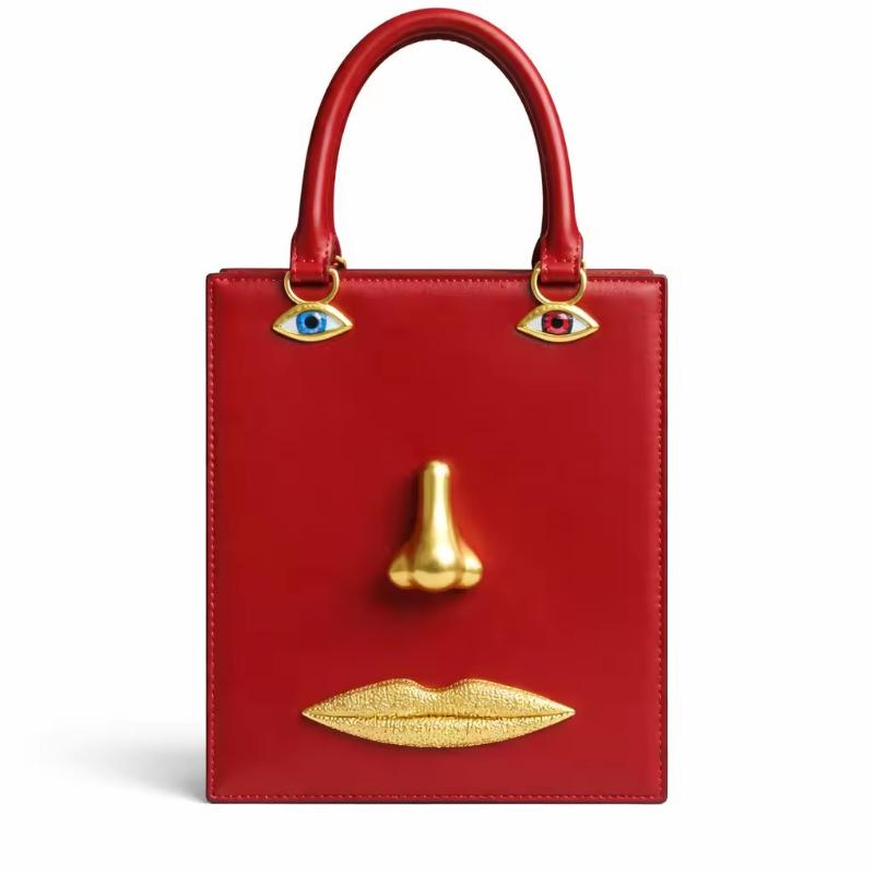Ladies Fashionable Handbag Retro Shoulder Crossbody Bag красный