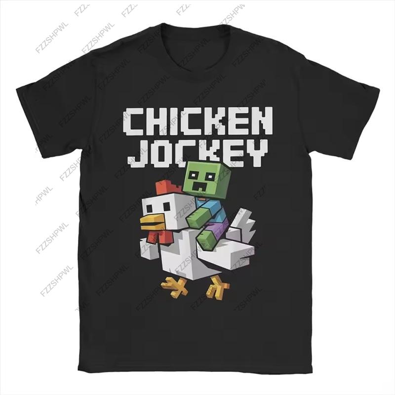 

Y2K Cotton Tshirt Casual Hiphop Girl Chicken Jockey Harajuku Print Punk Short Sleeve Tshirt Streetwear Rock Goth cotton Tees S