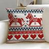 Fair Isle Muster Kissenbezug Weich Leicht zu Waschen Kissenhülle Vielseitig für Sofa Bett Reise und Büro
