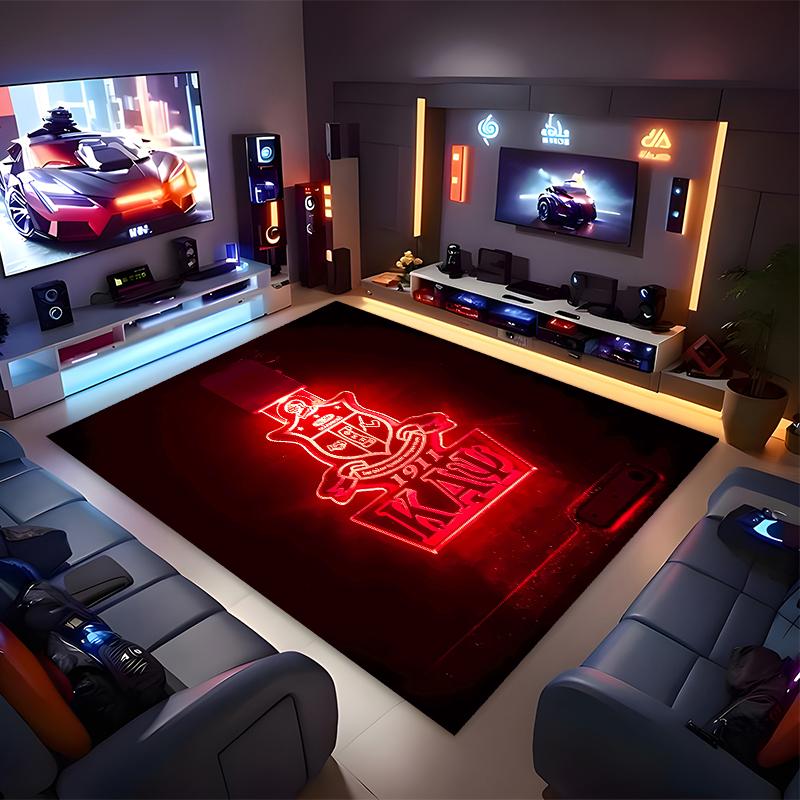 1pc Kappa Alpha Psi Print Area Rug - Soft, Washable Non-Slip Indoor Mat for Office Chairs, Living Room, Home Office Decorative Rug