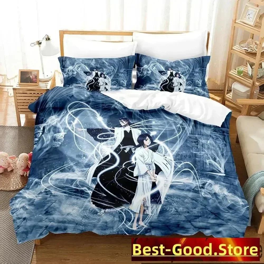 Anime Bleach Kurosaki Ichigo Bedding Set Printed Bed Set With Pillowcase Bed Duvet Cover Soft Queen King Size Bedclothes Home