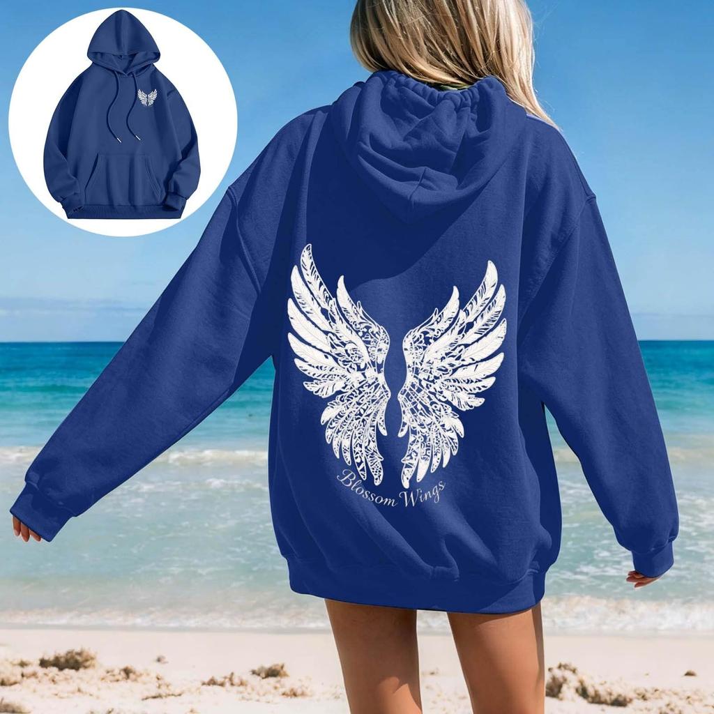 Comfortable Unisex Casual Long Sleeve Hooded Sweatshirt with Print for Men and Women