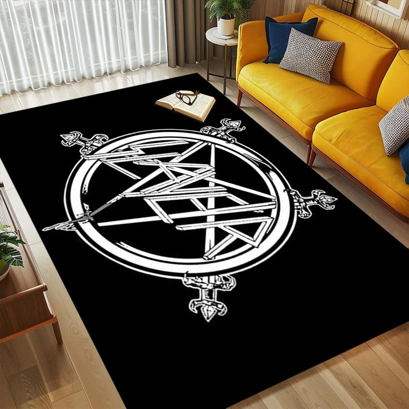 Metal Band Living Room Nonslip Area Rug Soft Carpet For Bedroom Game Playroom Sofa Office Home Decor Doormat Christmas Gift C926311