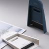 Navy Blue Mini Dustpan Brush Set 2 Types Of Brush Heads Small Dust Pan  For Kitchens