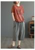 Women's Retro Plaid High-Waisted Wide-Leg Cropped Pants - Summer Lightweight Style