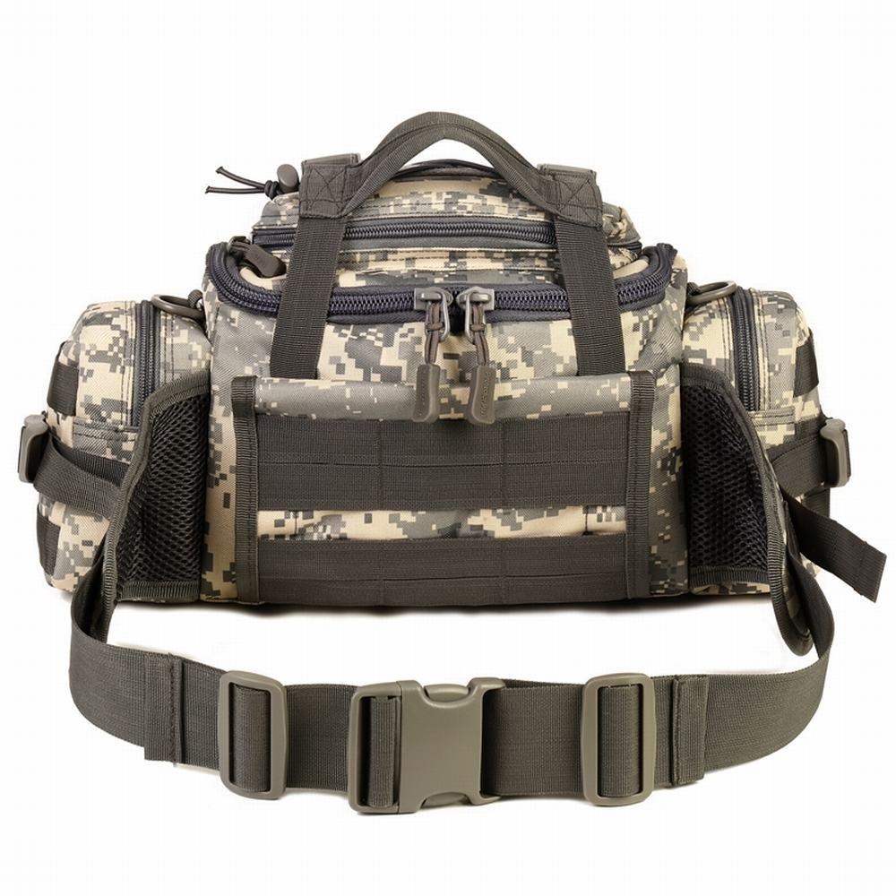 Super Large Capacity SLR Camera Storage Camouflage Tactical Waist Crossbody Shoulder ACU Digital Camouflage [PHOENIX IKKI] 3-Way Bag, Bag, Bag,