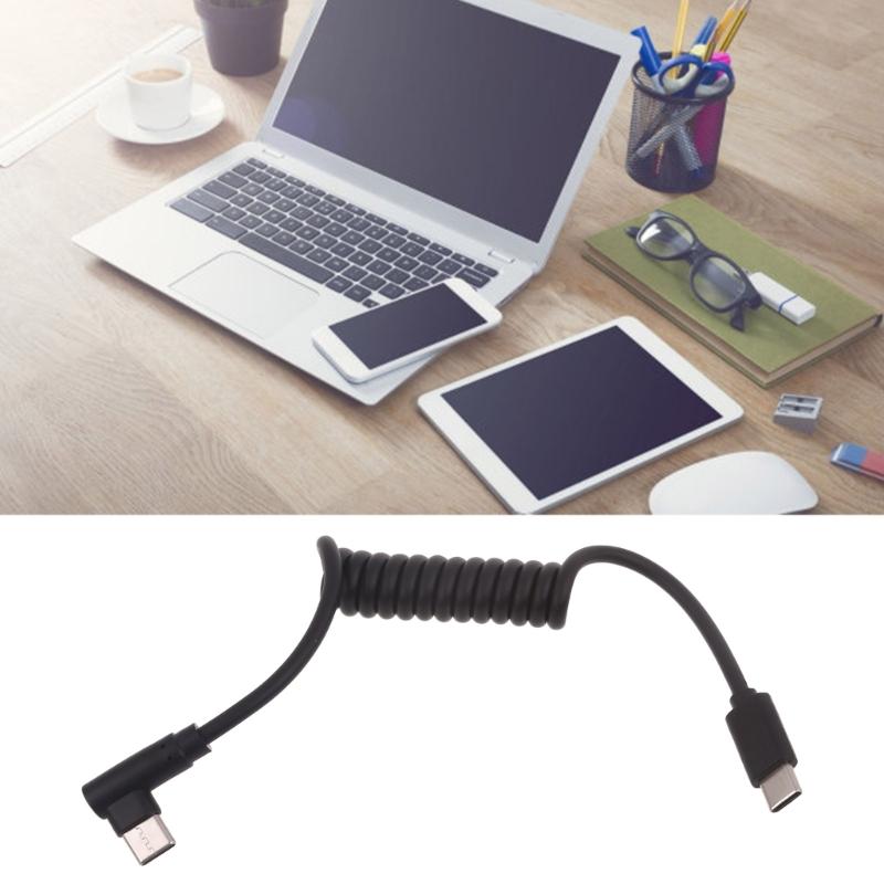 speed Type C Cable Coiled Spring Designs Cord 10Gbps Data Transfer 3A Fast Charging Suitable for Smartphones