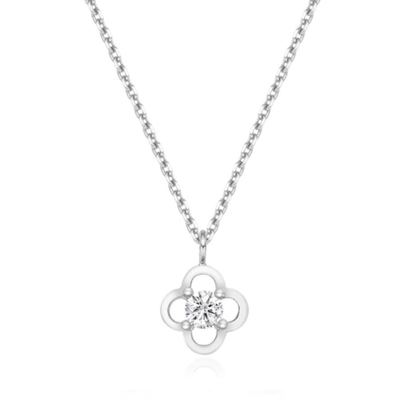 engbrox Line Flower Cubic Necklace