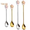 Stirring Spoon Flower Multifunctional Anti-scratch Beautiful Long Handle Dessert Snack Kid's Scoop Restaurant Supplies
