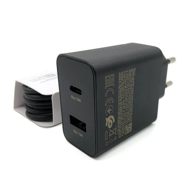 Für Samsung Schnelllade-Wandladegerät Dual-Ports Schnelllader 35W PD USB Typ C Handy-Ladegerät Netzteil für Galaxy S24 S23 S25 FE