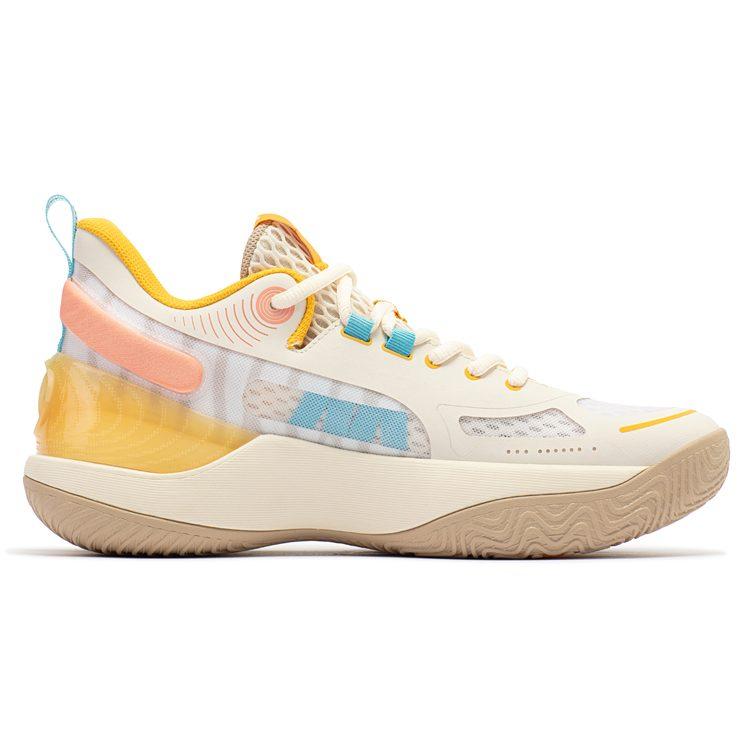361 AG Cushioning Slip Resistant Abrasion Resistant Low top Basketball Shoes Men's Beige 672321118-4