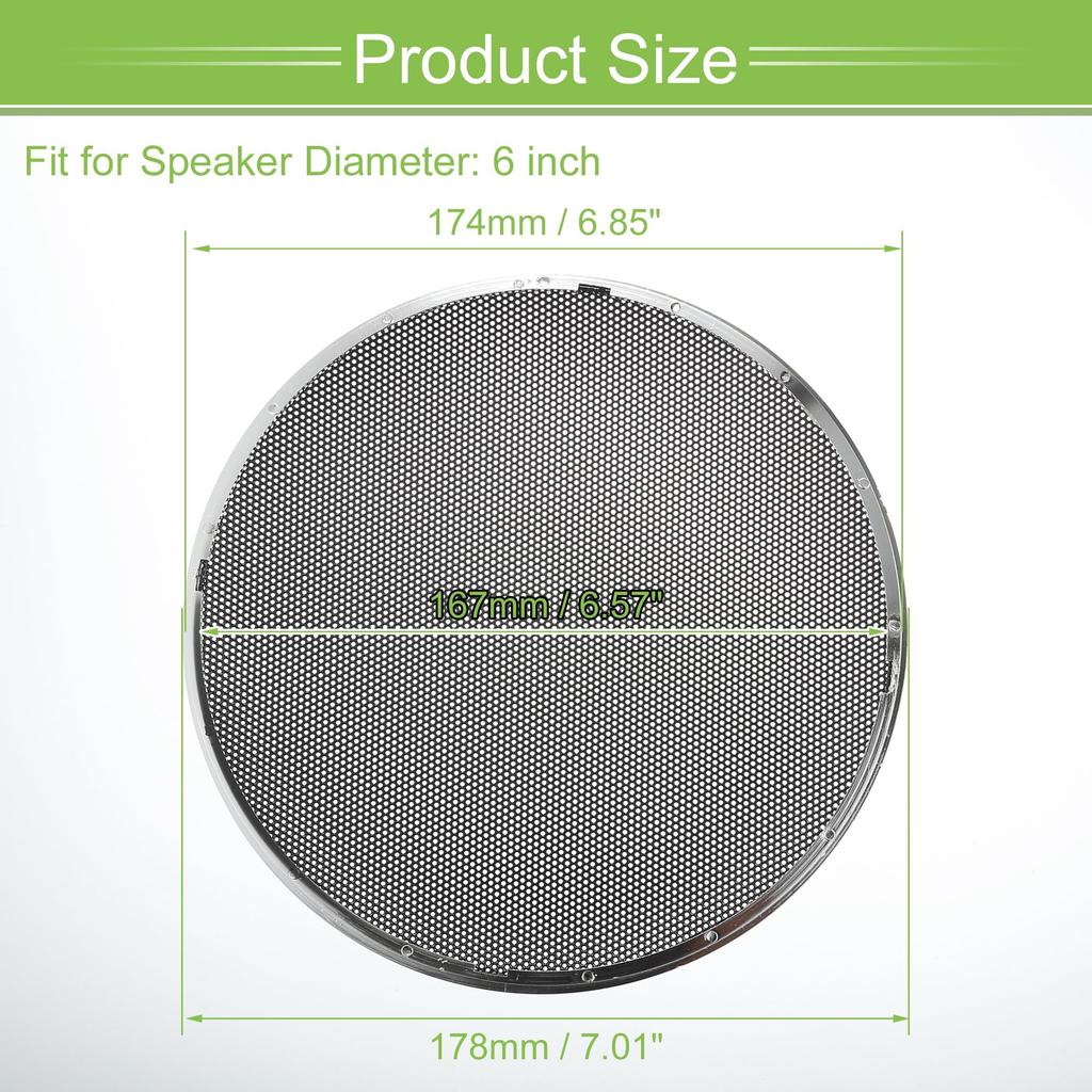 ACROPIX Universal 6" Car Speaker Grille Cover Mesh Round 6" Audio Speaker Subwoofer Guard