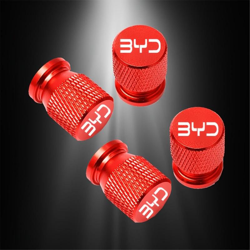 4pcs Car Tire Valve Stem Caps Aluminum Wheel Stem Air Valve Covers for BYD Atto3 Atto2 Dolphin 8 5 Seal U Tang Song Sealion Plus