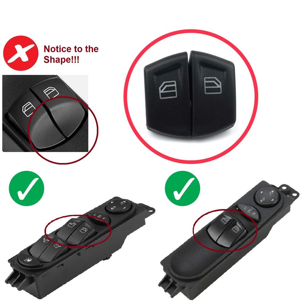 EDP81 Main Driver Window Switch Button Cover Set for Mercedes Vito Viano Mixto W639 2003-2015 A6395451313