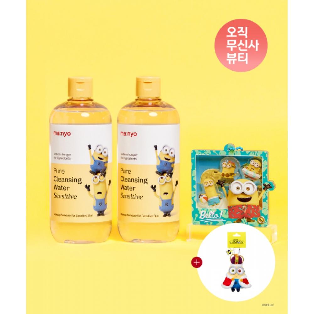 

ManyoFactory [witch Factory X Minions] Чистая очищающая вода для чувствительной кожи 500 мл X 2 Специальный набор + 20 ватных дисков + Плюшевая игрушка Миньон NONE