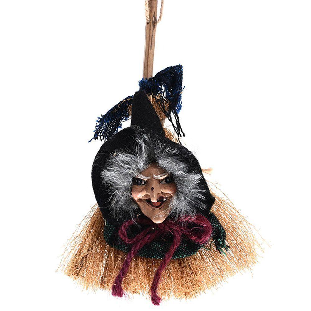 DIY Witch Props Doll Witch Witch Broom Pendant Witch Figurine Halloween Witch Doll Ghost Festival