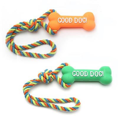 Dog Hanau Quietsch- und Zerrspielzeug, 2er-Set, orange, grün, 1 Set