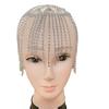 European And American Jewelry, Full Diamond Long Fringed Hair Chain, Exaggerated Forehead Chain Rhinestone Headband Women'S Hair Chain